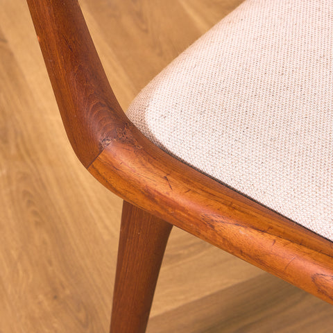 Danish set of 6 dining chairs "Boomerang" in solid teak by Alfred Christensen for Slagelse Møbelværk