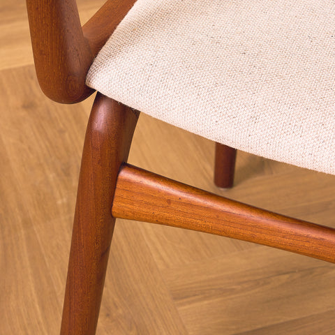 Danish set of 6 dining chairs "Boomerang" in solid teak by Alfred Christensen for Slagelse Møbelværk