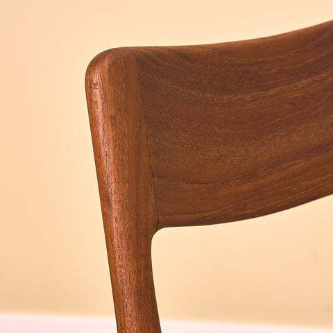 Danish set of 6 dining chairs "Boomerang" in solid teak by Alfred Christensen for Slagelse Møbelværk