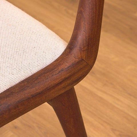 Danish set of 6 dining chairs "Boomerang" in solid teak by Alfred Christensen for Slagelse Møbelværk
