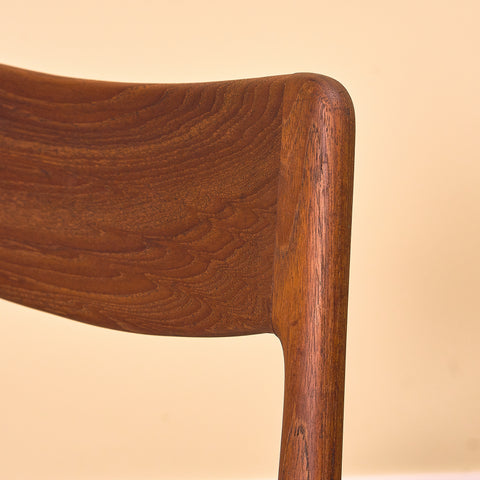 Danish set of 6 dining chairs "Boomerang" in solid teak by Alfred Christensen for Slagelse Møbelværk