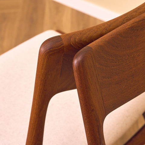Danish set of 6 dining chairs "Boomerang" in solid teak by Alfred Christensen for Slagelse Møbelværk