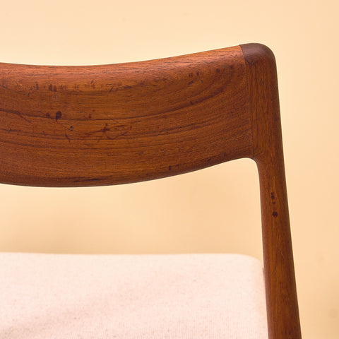 Danish set of 6 dining chairs "Boomerang" in solid teak by Alfred Christensen for Slagelse Møbelværk