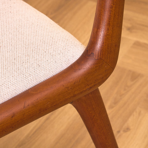Danish set of 6 dining chairs "Boomerang" in solid teak by Alfred Christensen for Slagelse Møbelværk