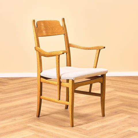 Swedish set of 6 dining chairs in oak, model 'Calmare' by Carl Malmsten,