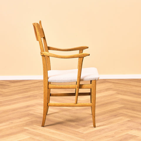 Swedish set of 6 dining chairs in oak, model 'Calmare' by Carl Malmsten,