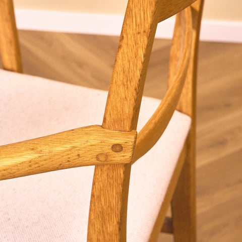 Swedish set of 6 dining chairs in oak, model 'Calmare' by Carl Malmsten,