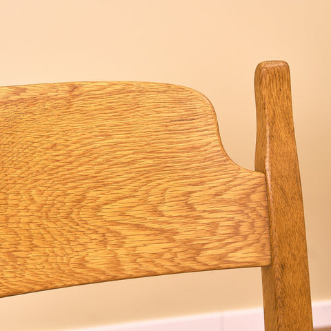 Swedish set of 6 dining chairs in oak, model 'Calmare' by Carl Malmsten,