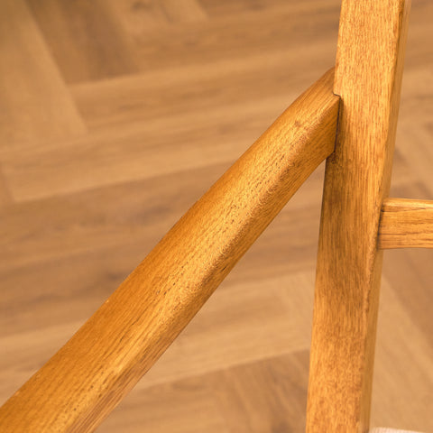 Swedish set of 6 dining chairs in oak, model 'Calmare' by Carl Malmsten,