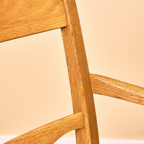 Swedish set of 6 dining chairs in oak, model 'Calmare' by Carl Malmsten,