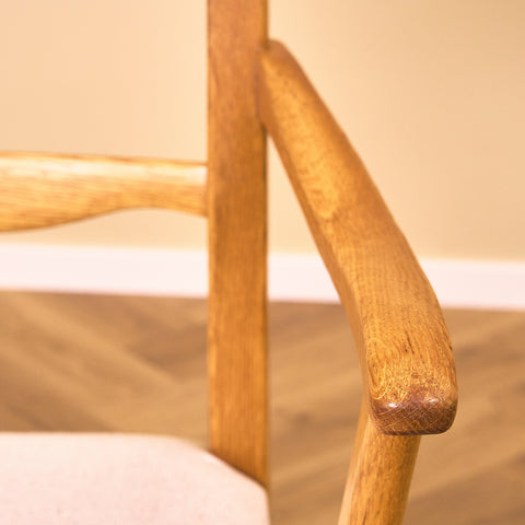 Swedish set of 6 dining chairs in oak, model 'Calmare' by Carl Malmsten,