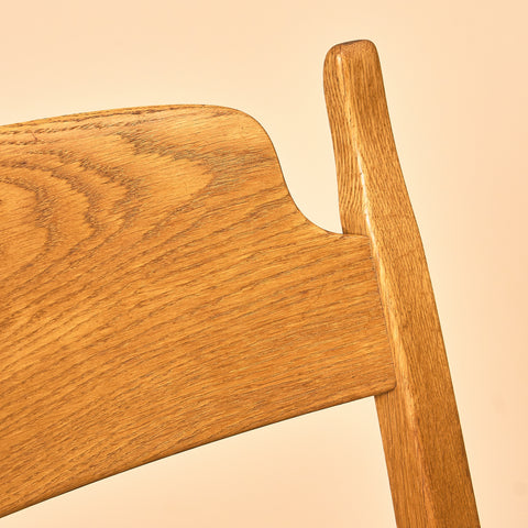 Swedish set of 6 dining chairs in oak, model 'Calmare' by Carl Malmsten,