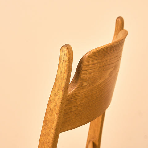 Swedish set of 6 dining chairs in oak, model 'Calmare' by Carl Malmsten,