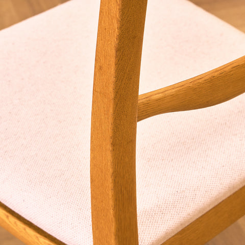 Swedish set of 6 dining chairs in oak, model 'Calmare' by Carl Malmsten,