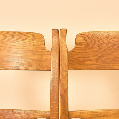 Swedish set of 6 dining chairs in oak, model 'Calmare' by Carl Malmsten,