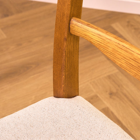 Swedish set of 6 dining chairs in oak, model 'Calmare' by Carl Malmsten,