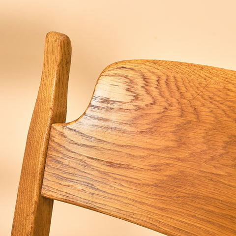 Swedish set of 6 dining chairs in oak, model 'Calmare' by Carl Malmsten,