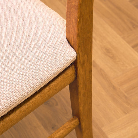 Swedish set of 6 dining chairs in oak, model 'Calmare' by Carl Malmsten,