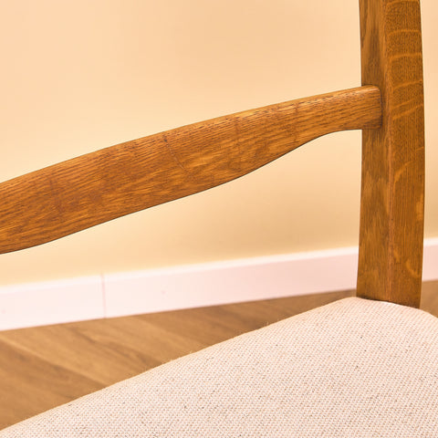 Swedish set of 6 dining chairs in oak, model 'Calmare' by Carl Malmsten,