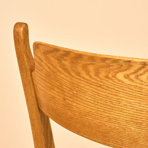 Swedish set of 6 dining chairs in oak, model 'Calmare' by Carl Malmsten,