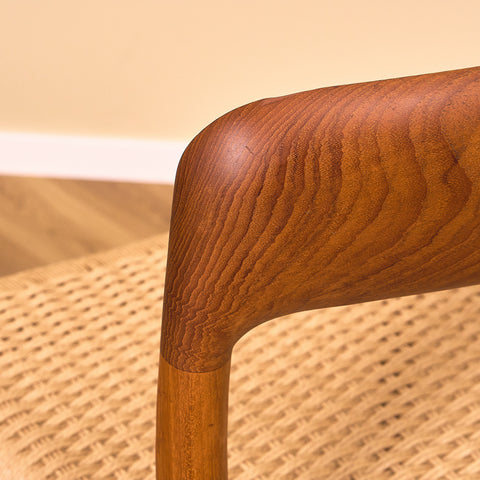 Danish dining chairs in solid teak by Niels Otto Møller for J.L. Møllers, model 75