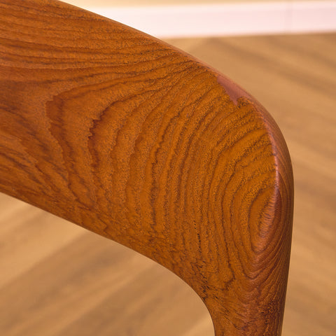 Danish dining chairs in solid teak by Niels Otto Møller for J.L. Møllers, model 75