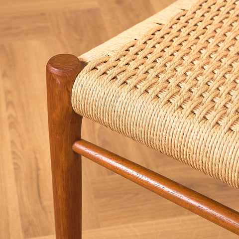 Danish dining chairs in solid teak by Niels Otto Møller for J.L. Møllers, model 75