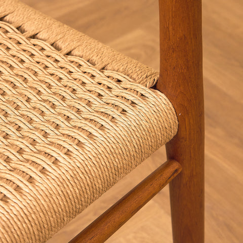 Danish dining chairs in solid teak by Niels Otto Møller for J.L. Møllers, model 75