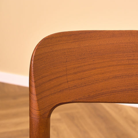 Danish dining chairs in solid teak by Niels Otto Møller for J.L. Møllers, model 75