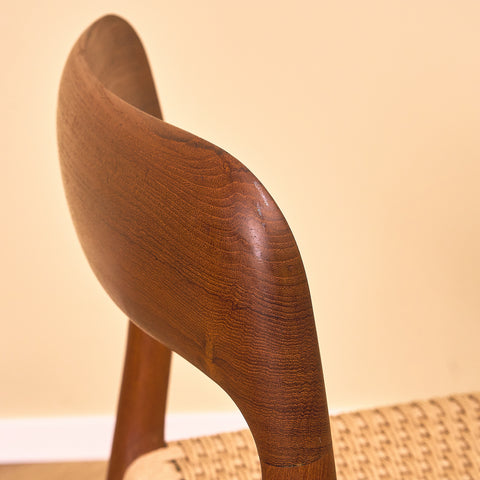 Danish dining chairs in solid teak by Niels Otto Møller for J.L. Møllers, model 75