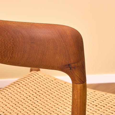 Danish dining chairs in solid teak by Niels Otto Møller for J.L. Møllers, model 75