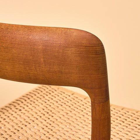 Danish dining chairs in solid teak by Niels Otto Møller for J.L. Møllers, model 75