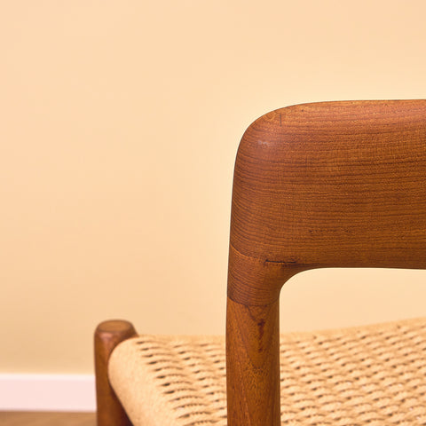 Danish dining chairs in solid teak by Niels Otto Møller for J.L. Møllers, model 75