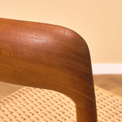 Danish dining chairs in solid teak by Niels Otto Møller for J.L. Møllers, model 75