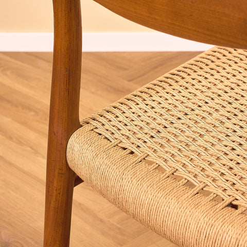 Danish dining chairs in solid teak by Niels Otto Møller for J.L. Møllers, model 75