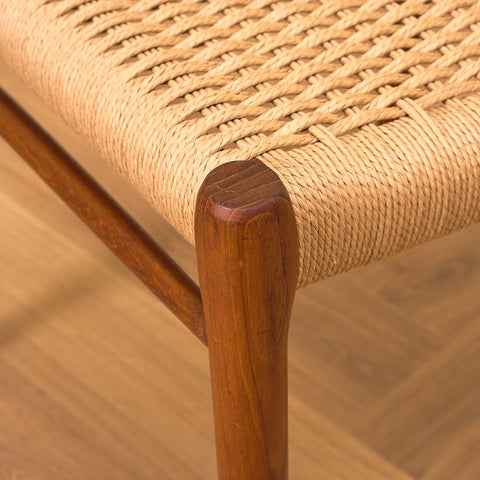 Danish dining chairs in solid teak by Niels Otto Møller for J.L. Møllers, model 75