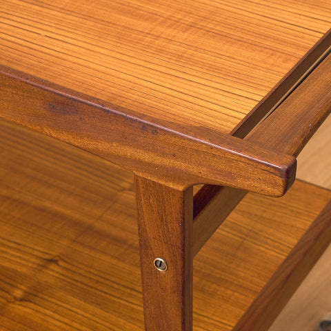 Swedish serving trolley in teak and walnut by AB Skaraborgs Möbelindustri, Tibro