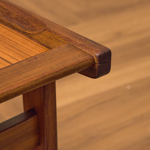 Swedish serving trolley in teak and walnut by AB Skaraborgs Möbelindustri, Tibro