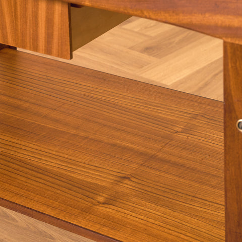 Swedish serving trolley in teak and walnut by AB Skaraborgs Möbelindustri, Tibro