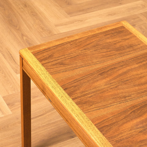 Swedish small side table in walnut, model 'Kaskad' by Sven Engström och Gunnar Myrstrand for Tingström