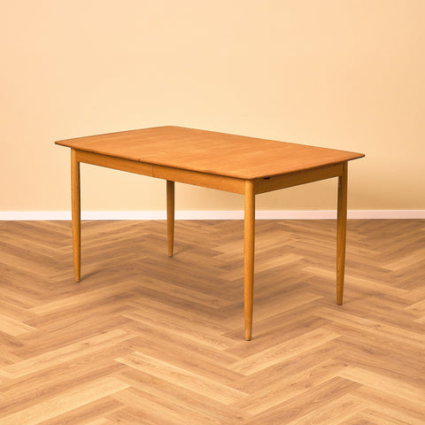 Swedish dining table in teak and oak by AB Lammhults möbler