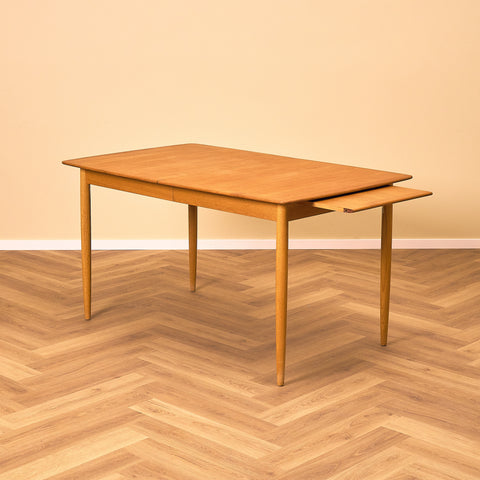 Swedish dining table in teak and oak by AB Lammhults möbler