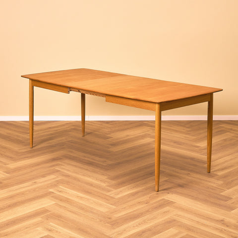 Swedish dining table in teak and oak by AB Lammhults möbler
