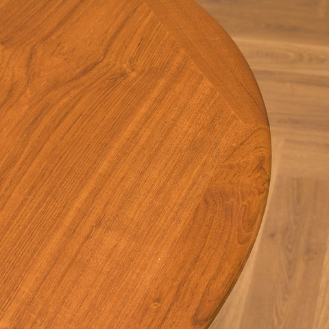 Danish round dining table in teak by Poul Martin Nielsen for Nordvestfyns Møbelfabrik