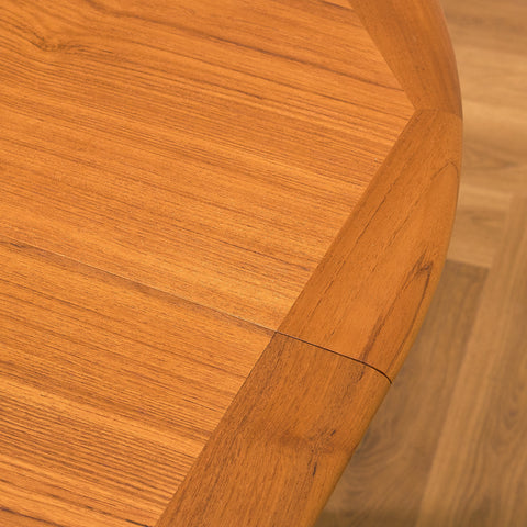 Danish round dining table in teak by Poul Martin Nielsen for Nordvestfyns Møbelfabrik