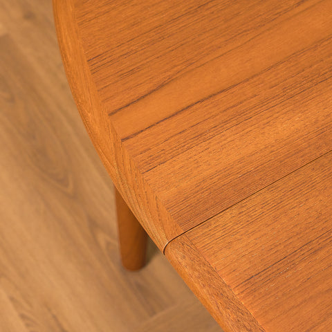 Danish round dining table in teak
