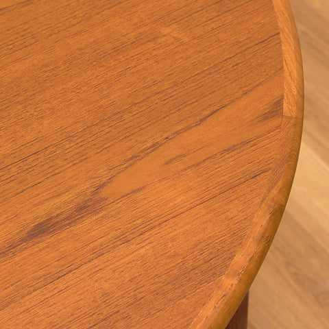 Danish round dining table in teak