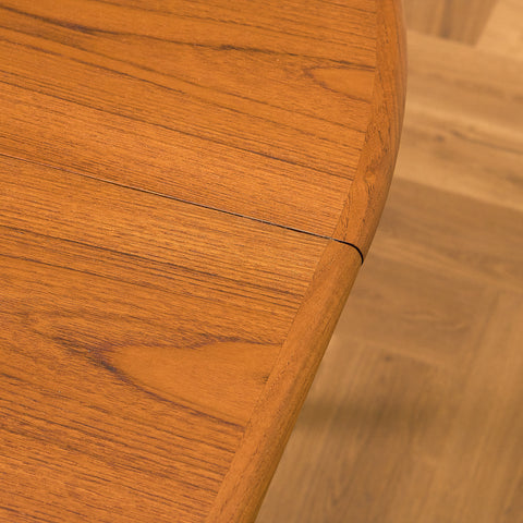Danish round dining table in teak