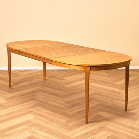 Swedish oval dining table in teak