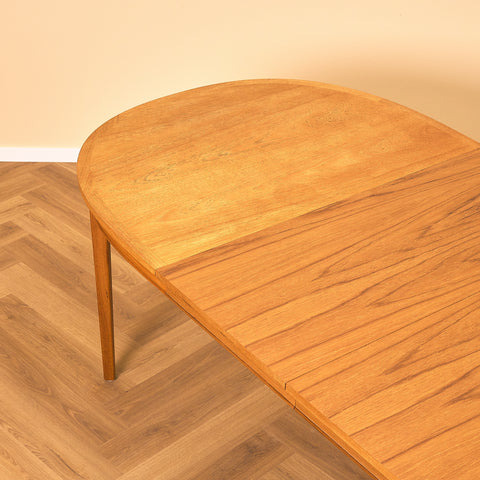 Swedish oval dining table in teak